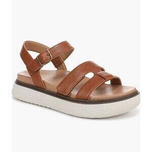 Vionic Solana Supportive Adjustable Slide Platform Sandal Tan Size 8 Comfort